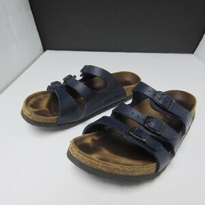 Birkenstock Sandals Womens 7 Florida Slide Blue Buckle Strap Strap Casul‎ Comfor